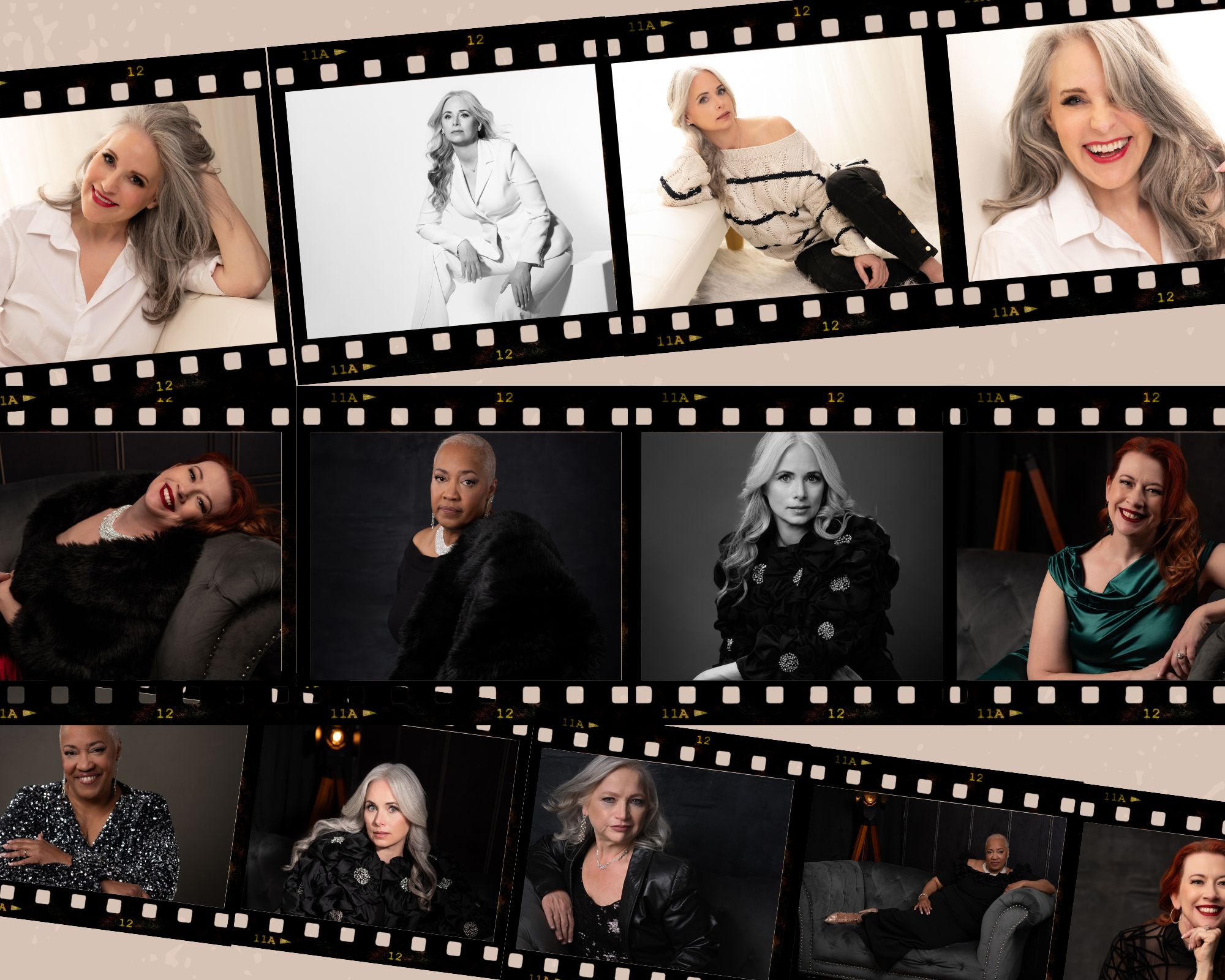 Portrait collage of diverse, confident women over 40 from the Fabulous 40 Over 40 campaign by Adriana Kopinja Photography in Boston.