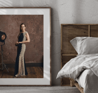 Canvas or framed prints on wall