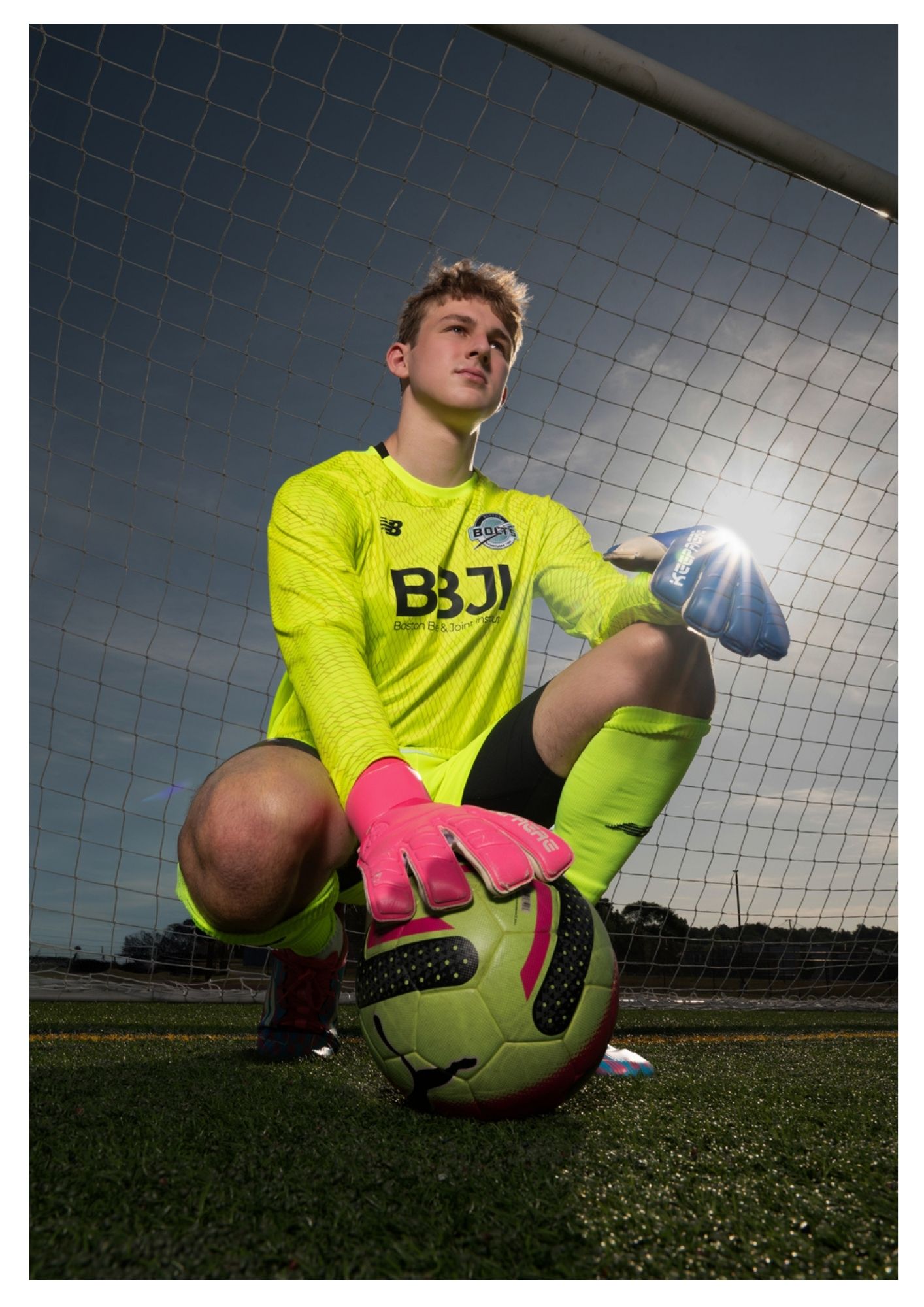 Dynamic athlete portrait photographed by Adriana Kopinja Photography in Massachusetts