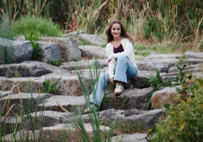 High school senior portrait photographed by Adriana Kopinja Photography in Newton, Massachusetts.